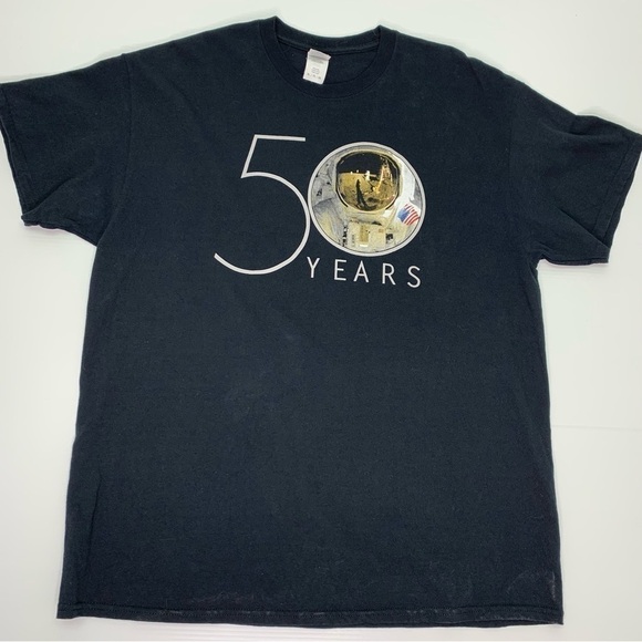 Gildan Graphic T Shirt XL Space Walk NASA Langley VC Astronaut Black Cotton Tee - Picture 7 of 9